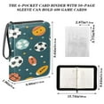 thumbnail image 3 of Game Card Storage Bag Collectible Trading Card Albums The 4-Pocket Card Binder With 50-Page Sleeve Can Hold 400 Game Cards Cartoon Ball Set, 3 of 6