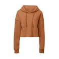 thumbnail image 4 of UPPADA Womens Cute Cropped Hoodies Y2k Long Sleeve Sweatshirts Fall Fashion Outfits Trendy Casual Clothes Womens Hoodies Pullover with Design Brown,S, 4 of 5