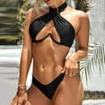 thumbnail image 1 of Mejor Belleza Mujer Traje de Baño de Moda Aumentar el tamaño 2 Piezas Tankini Tops de Bikini y Partes de Abajo Negro M, 1 of 5