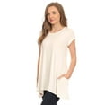 thumbnail image 2 of Women's Casual Solid Color Blouse Tunic Top Shirt, 2 of 4