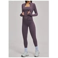 thumbnail image 2 of Top-kevin Women 3 Piece Seamless Workout Set Gym Yoga Sports Tank Top High Waisted Leggings Zip Up Jacket Activewear, 2 of 8