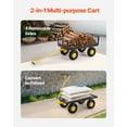 thumbnail image 3 of VEVOR Steel Garden Cart 900lb Capacity Heavy Duty Yard Wagon Utility Cart 10in Tires, 3 of 9