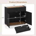 thumbnail image 3 of Costway Buffet Bahut avec Rangement, Tiroir et Portes à Pousser pour Cuisine Noir, 3 of 10