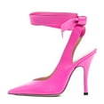thumbnail image 2 of XYD Women Classic Ankle Wrap Lace Up Pumps Thin High Heel Pointed Closed Toe Stiletto Sandals Party Dressy Shoes Size 11.5 Pink, 2 of 4
