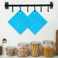 thumbnail image 6 of EEEkit 2pcs Silicone Trivet Mats, Heat Resistant Non-Slip Pot Holders, Hot Pads for Baking, Cooking, Blue, 6 of 6