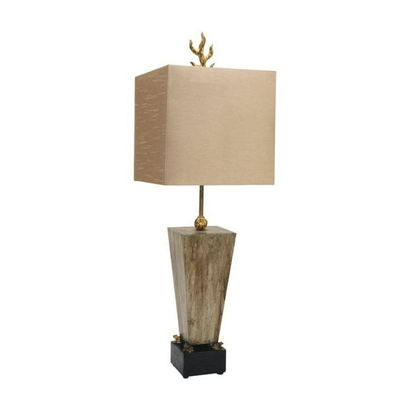 Lucas McKearn Grenouille Traditional Metal Table Lamp in Black/Light Brown