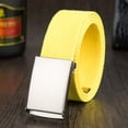thumbnail image 3 of Kripyery Wide Adjustable Fitted Unisex Belt Canvas Wide Metal Buckle Pants Belt Clothes Ornament, 3 of 8