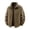 Coffee, variant on Men's Cotton Sherpa Collar Washed Jacket, Loose Fit Thickened Winter Coat with Multi‑Pockets, Casual Outdoor Outerwear Winter Jackets