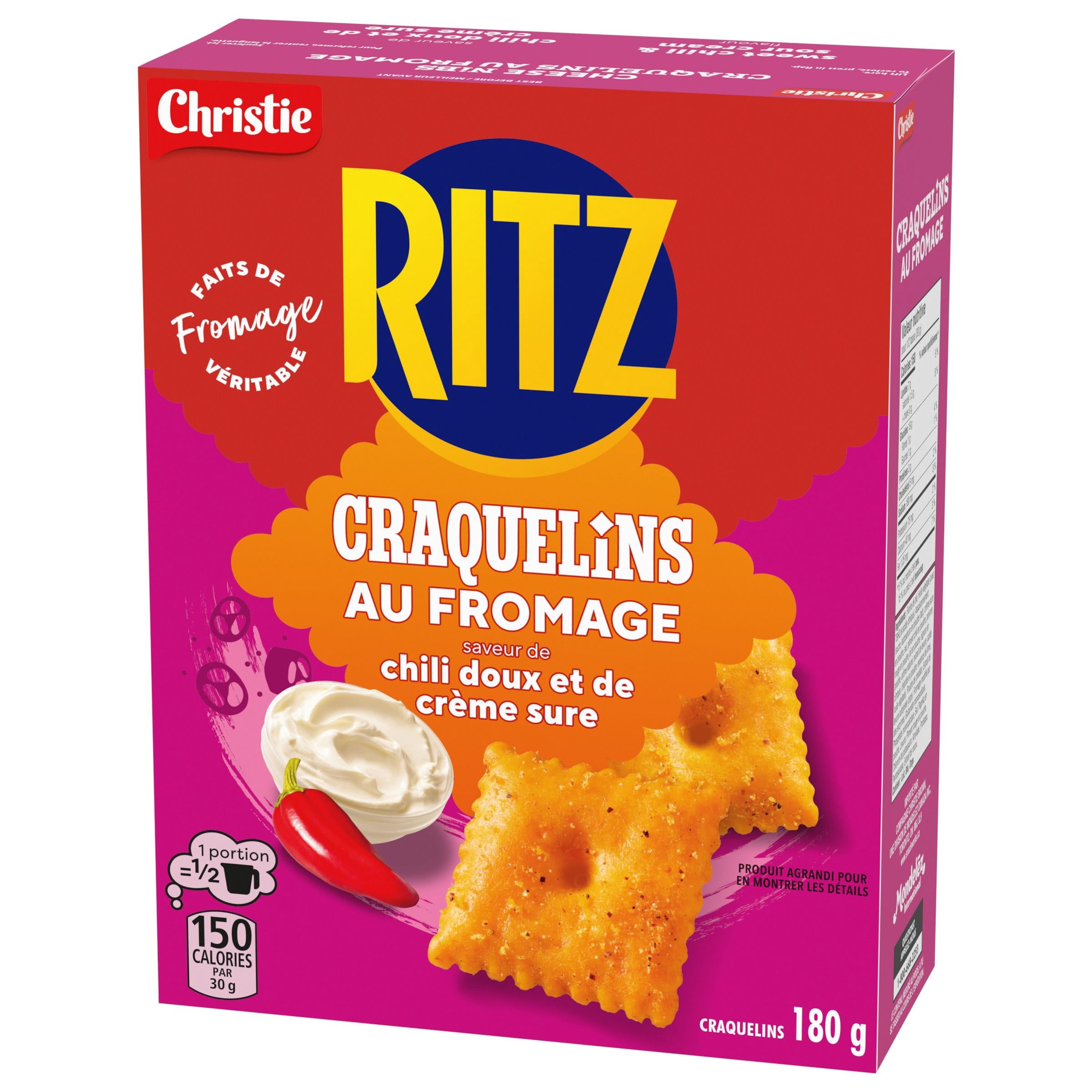 CHRISTIE RITZ CHEESE NIBS SWEET CHILI & SOUR CREAM