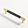 thumbnail image 5 of YUEVE Small Rack Wall Mount Black And Champagne Bronze Cabinet Pulls Knurled 5 Inch Hole Centers Kitchen Cabinet Handles Drawer Pulls Cabinet Hardware, 5 of 6