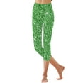 thumbnail image 6 of Audhol Soft Leggings for Women, Women's Fashion Spring Summer Casual 7/8 Length Legging Sparkly Leggings Women Green S, 6 of 7