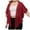 Red, variant on UJNDER Womens Chiffon Shawl Wraps Open Front Tie Top Cardigan Ideal for Evening Dress Fashion Accessory Clear
