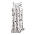thumbnail image 3 of Women's Nightgowns & Sleepshirts Plus Size Summer Nightgown - Floral Print Sleeveless Dress,Gray Women Nightgowns & Sleepshirts 3XL, 3 of 3