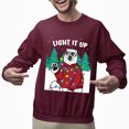 thumbnail image 2 of Christmas Sweatshirt, Light It Up Polar Bear Christmas Sweatshirt, Funny Ugly Sweater, Holiday Party Crewneck for Animal Lovers & Bear Fans, 2 of 5