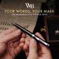thumbnail image 4 of Wordsworth and Black Ballpoint Pen Black Lacquer- Stunning Luxury Pen Chrome Finish, Ink Refill, Best Gift Set for Men & Women, Refillable, Elegant, Nice Pens, Fine Point, 4 of 10