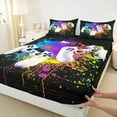 thumbnail image 3 of Homewish Abstract Gamer Full Size Sheets 4-Piece for Teens Boys Girls,Video Game Breathable Bed Sheets,Colorful Graffiti Splash Lightweight Sheet Sets,Breathable Home Decor, 3 of 7