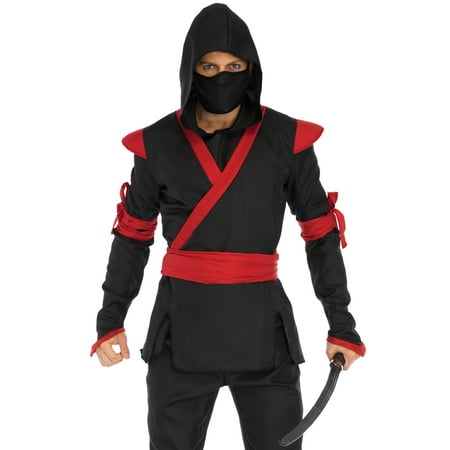 Leg Avenue Men's Black Warrior Ninja Halloween Costume