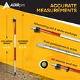 thumbnail image 4 of AdirPro Aluminum Prism Pole - Telescopic 8.5’ (2.5m) – Fixed Adapter Tip – Screw Lock - Metric Graduation - Strong & Lightweight GPS Pole - for Use with Prisms - Rover Rod - GNSS Instruments, 4 of 9