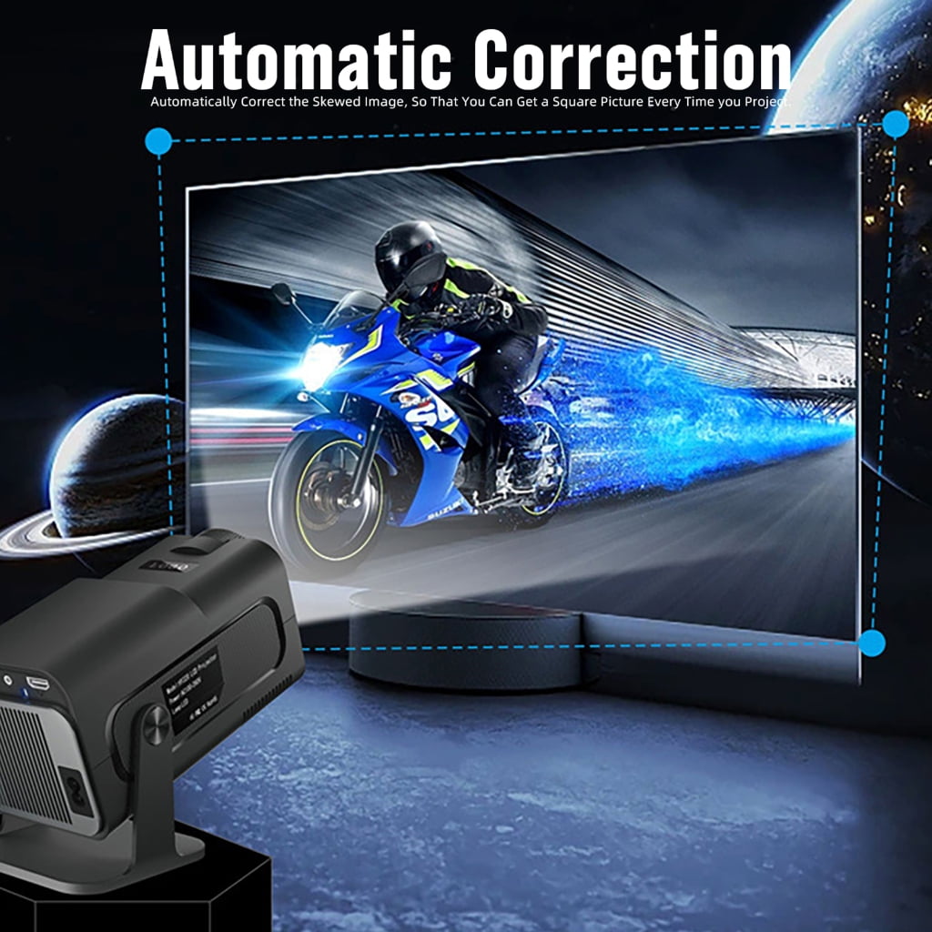 4K Projector 4K 1080P Home Cinema Projector 180 Degree Rotatable Projector 8000K Bluetooth-compatible 5.0