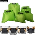 thumbnail image 4 of VONKY Lot de 5 Sacs Secs Imperméables Kayak Dérive Rafting Canotage Sac Pliable Portable Randonnée Natation Sac de Voyage Vert, 4 of 7