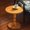 Light Oak, variant on Light Oak Round Side Table with MDF Tabletop and Solid Wood Spindle Leg for Living Room, Small Space Accent Table 15.75x15.75x17.13 Inches
