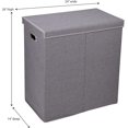 thumbnail image 2 of Collapsible Laundry Sorter with Lid, Gray, 2 of 9