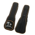 thumbnail image 3 of Yeacher 21 Inch Soprano Ukulele Bag Uke Ukelele Zippered Case Coconut Tree Pattern Style with Adjustable Single Shoulder Strap Black, 3 of 8