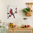 thumbnail image 6 of ADALE Red Cardinal Canvas Wall Art Cardinal Bird Standing on a Branch Picture Prints Winter Animal Painting Christmas Wall Decor Artwork Unframed 8x12 Inch, 6 of 7