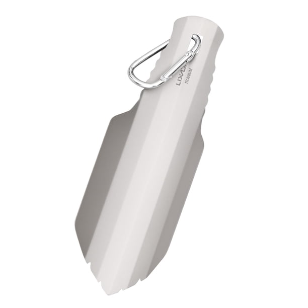 Pala de titanio Lixada Titanium Garden Pala de mano para acampar al aire libre Senderismo Mochilero Lixada Pala de titanio