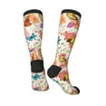 thumbnail image 4 of Balery Flowers And Birds Watercolor Fun Novelty Socks Men'S Women'S Crew Socks Funny Crazy Novelty Socks Quirky And Cool Socks, 4 of 9