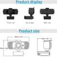 thumbnail image 2 of HD Webcam USB 2K 1440P Desktop Computer Camera with Built-in Microphone for Live Broadcast Video Calling and Streaming, 2 of 5