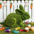 thumbnail image 4 of Flocked Bunny Figurines, Artificial Green Moss Bunnies, Easter Bunny Topiary Decor, Perfect for Indoor Tabletop & Outdoor Garden Spring Decor, 4 of 6