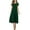 Green, variant on Women's Casual Short Sleeve Pleated T-shirt Dresses Crewneck Empire Waist Loose A-Line Flare Midi Dress S-2XL