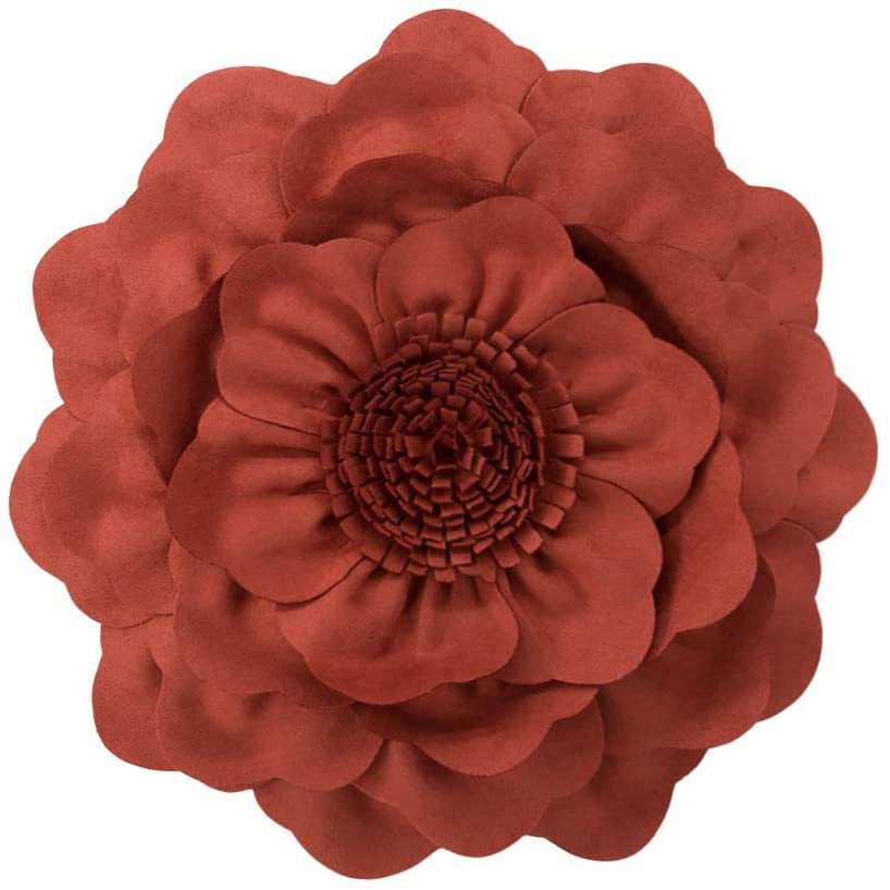 JWH 3D Round Flower Pillow Cover with Insert Decorative Throw Pillows