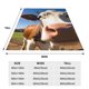 thumbnail image 3 of Balery Blue Sky Meadow Cute Cow Manta de Felpa Suave y Acogedora – Cobija de Franela Aterciopelada para Cama, Lavable y Cálida para Sofá, Mascotas, Transpirable-60"x50", 3 of 7