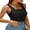 Black, variant on Sociala Square Neck Crop Tops Summer Sleeveless Cropped Camis for Womens Crop Tank with Built-in Bra