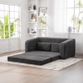 thumbnail image 2 of Jopat 71" W Combination Sofa,2-in-1 Pull Out Foldable Loveseat Sofa Bed with Armrest & Backrest Pillows,Convertible Floor Couch Lounge Couch for Living Room Bedroom,Gray, 2 of 8
