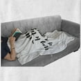 thumbnail image 6 of Inspirational Soft Flannel Fleece Throw Blanket, Little Step to a Journey Calligraphic Modern Text Brush Ink Style, Cozy Plush for Indoor and Outdoor Use, 50" x 60", Black and White, by Ambesonne, 6 of 6