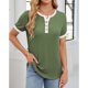 thumbnail image 3 of mfyjkho Tops Casuales Para Mujer, Camiseta De Verano De Color Liso Con Cuello Redondo Para Mujer Tops De Gimnasio Para Mujer Xxl, 3 of 7