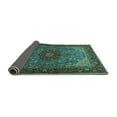 thumbnail image 2 of Ahgly Company Indoor Round Medallion Turquoise Blue Traditional Area Rugs, 3' Round, 2 of 4
