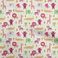 thumbnail image 1 of oneOone Rayon Cream Fabric Kids Animal Craft Projects Decor Fabric Printed by The Yard 56 Inch Wide, 1 of 4