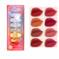 thumbnail image 1 of Ensemble de 8 Couleurs Mini Rouge à Lèvres Mat Bonbon Imperméable Antiadhérence Tasse Rouge à Lèvres Velours Mat Mignon Capsule Rouge à Lèvres Maquillage Coffret Cadeau (Rouge), 1 of 8