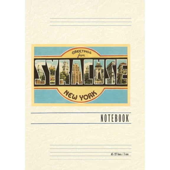 Vintage Lined Notebook Greetings from Syracuse, New York, (Paperback)