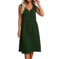 thumbnail image 7 of Admvng Women's Dress V Neck Sleeveless Casual Stretchy Summer Mid-Length Dress, 7 of 7