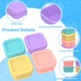 thumbnail image 3 of 4Pcs Salad Dressing Containers To Go 3oz Mini Silicone Food Storage Container with Lid Leakproof Airtight Sauce Dressing Container, 3 of 8
