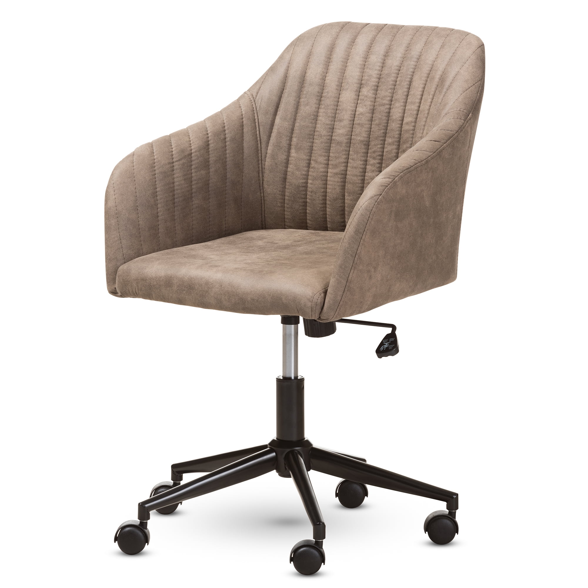 Skyline Decor Light Brown Fabric Upholstered Office Chair