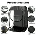 thumbnail image 4 of Portable Pop Up Sports Tent, Ideal Shelter for Outdoor Sports Events, Fishing and Camping, Protection from Cold Wind and Rain, Black, 4 of 8