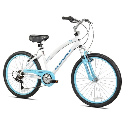 Kent 24" Glendale Tween/Adult Girl's Bike, White/Blue