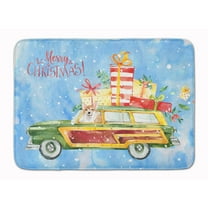 Merry Christmas Corgi Machine Washable Memory Foam Mat