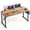 Brown, variant on Romorgniz 32"W Small Computer Desk with LED Lights, Gaming Desk with Storage Bag and Headphone Hook for Conrner, Apartment, Black